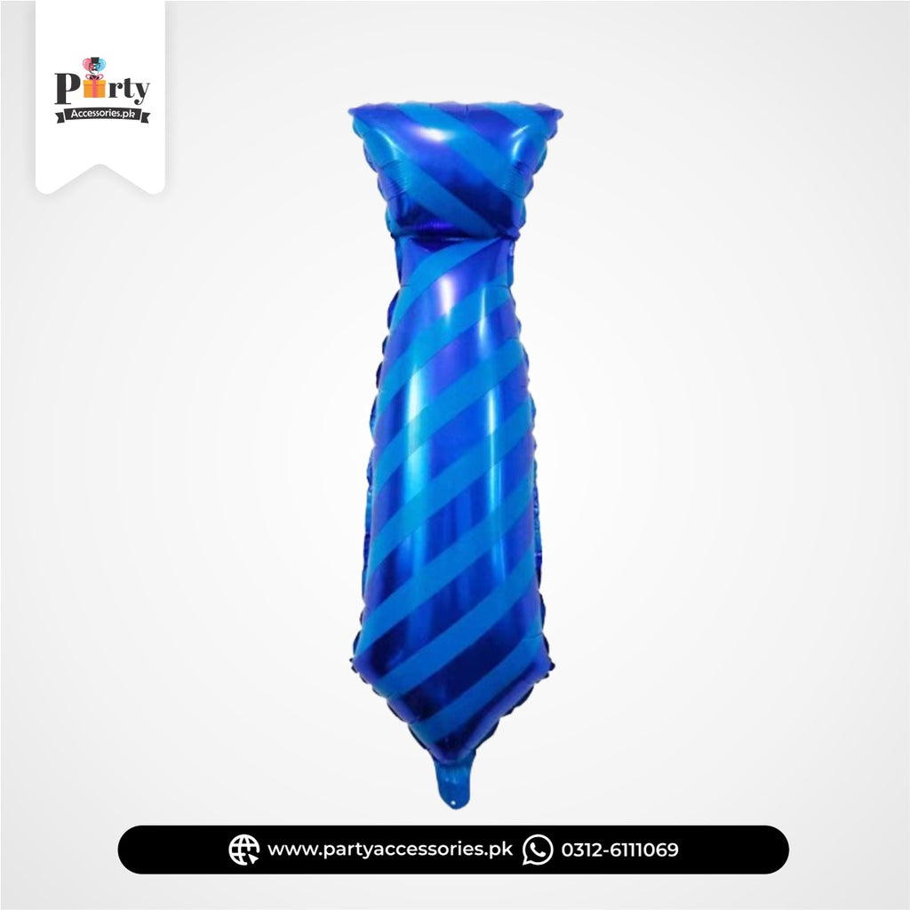 Blue Striped Necktie Foil Balloon Decoration