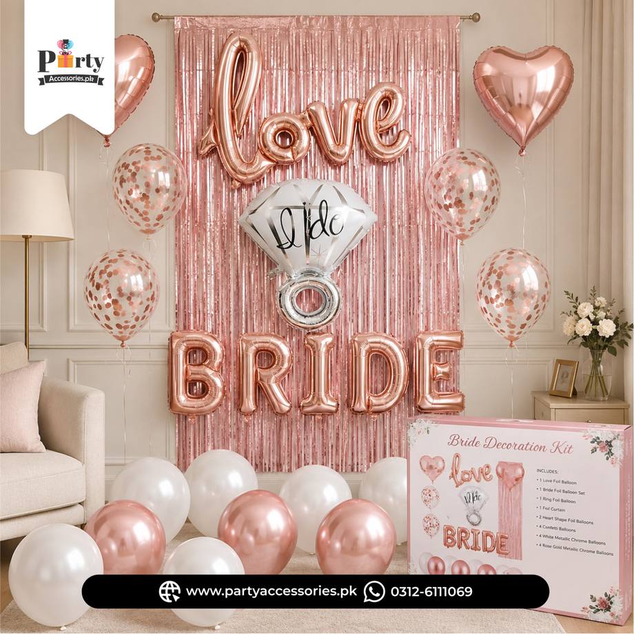 Rose Gold Bride-to-Be Decoration Kit – Bridal Shower & Hen Party Balloon Set