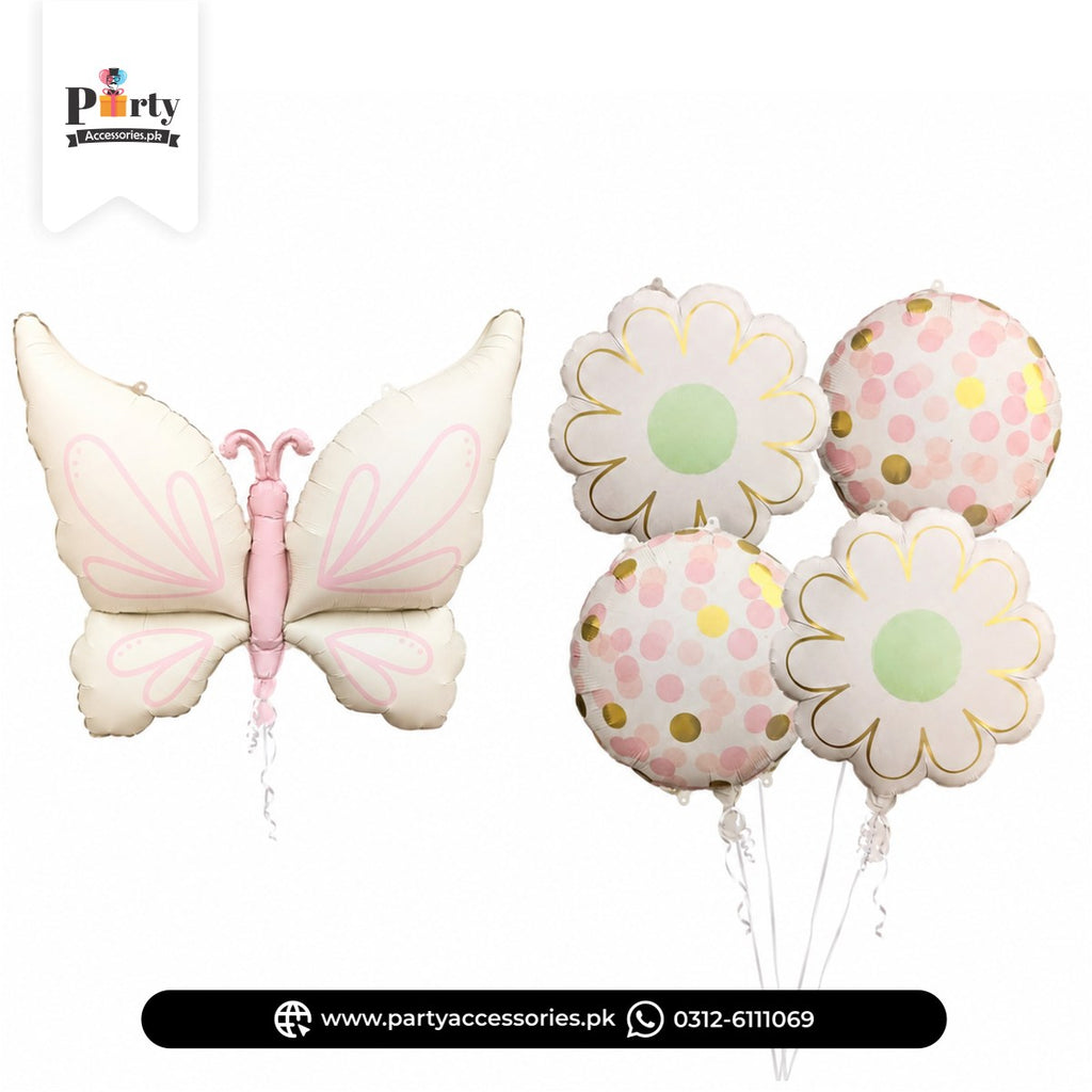 Butterfly theme foil balloons set for decoration 