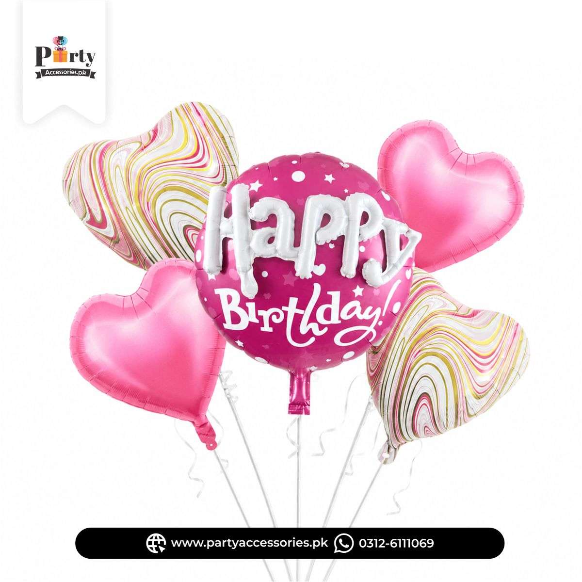 Happy Birthday Foil Balloons Set – Party Decoration Balloons