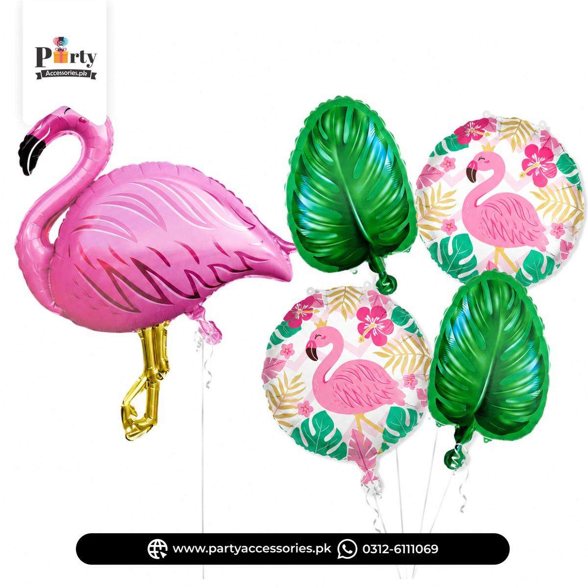 Flamingo Theme Foil Balloon Set