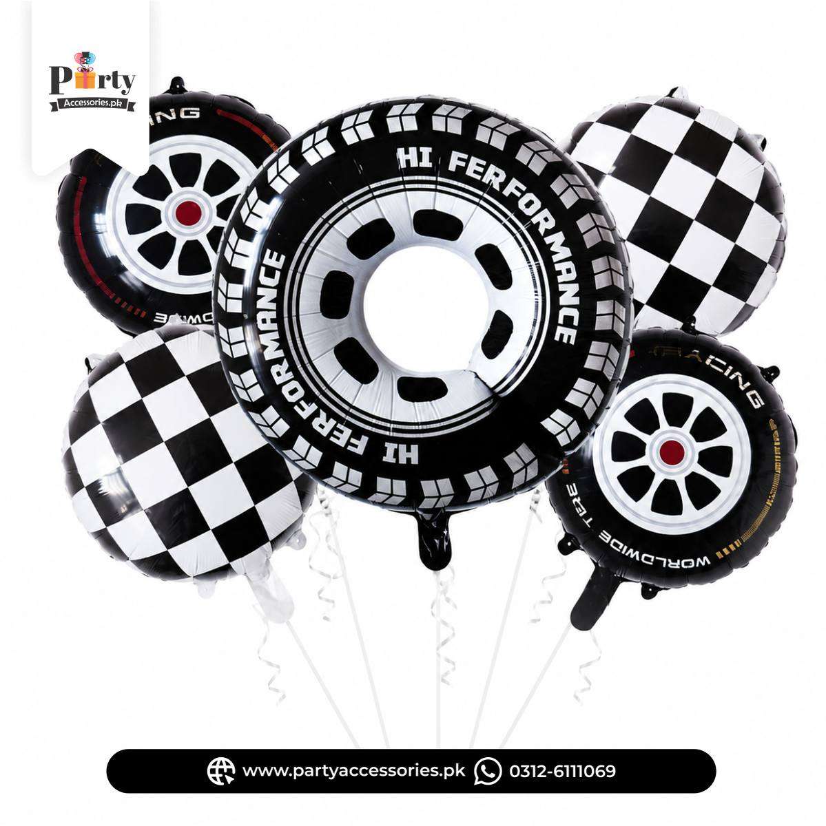 Racing Car Tire Foil Balloon 