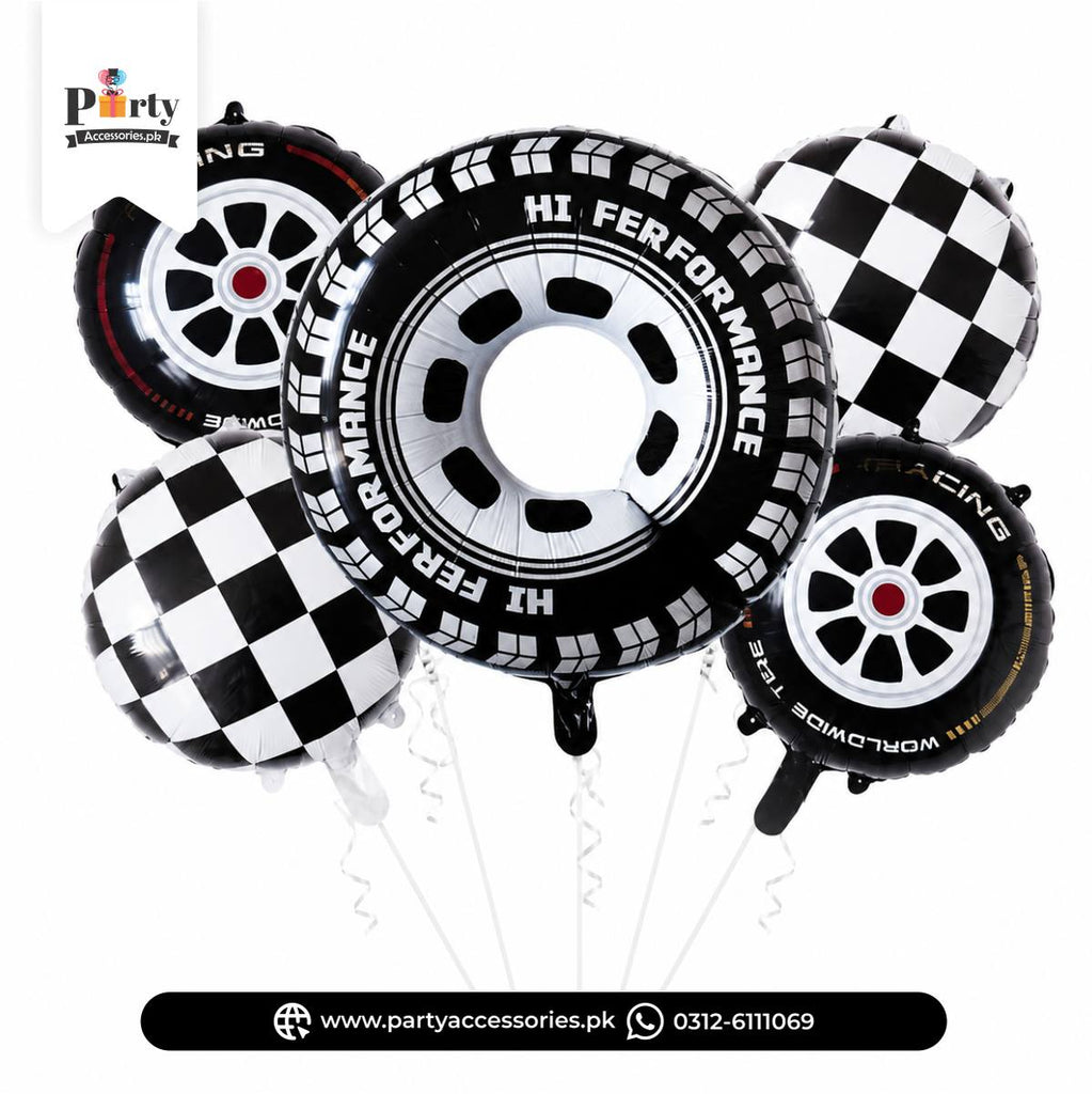 Racing Car Tire Foil Balloon 