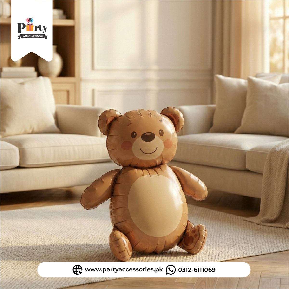 Big size bear character foil balloon for decoration 