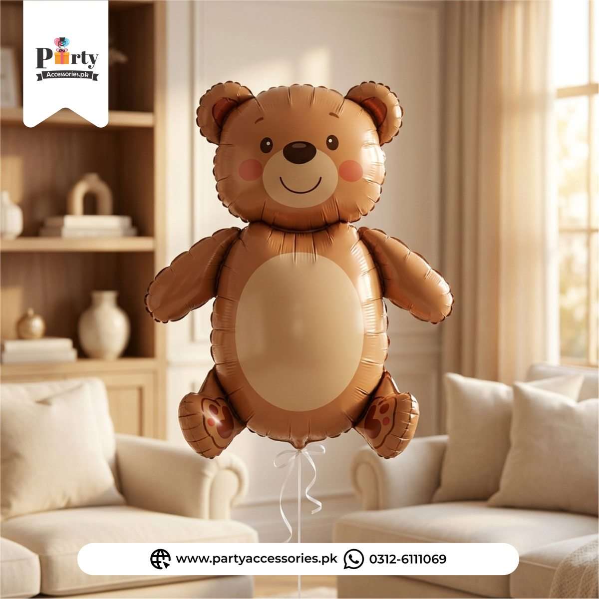 Large size bear foil balloon