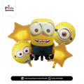 Minion Theme Foil Balloon Set – 5 Pcs Kids Party Decoration Balloons