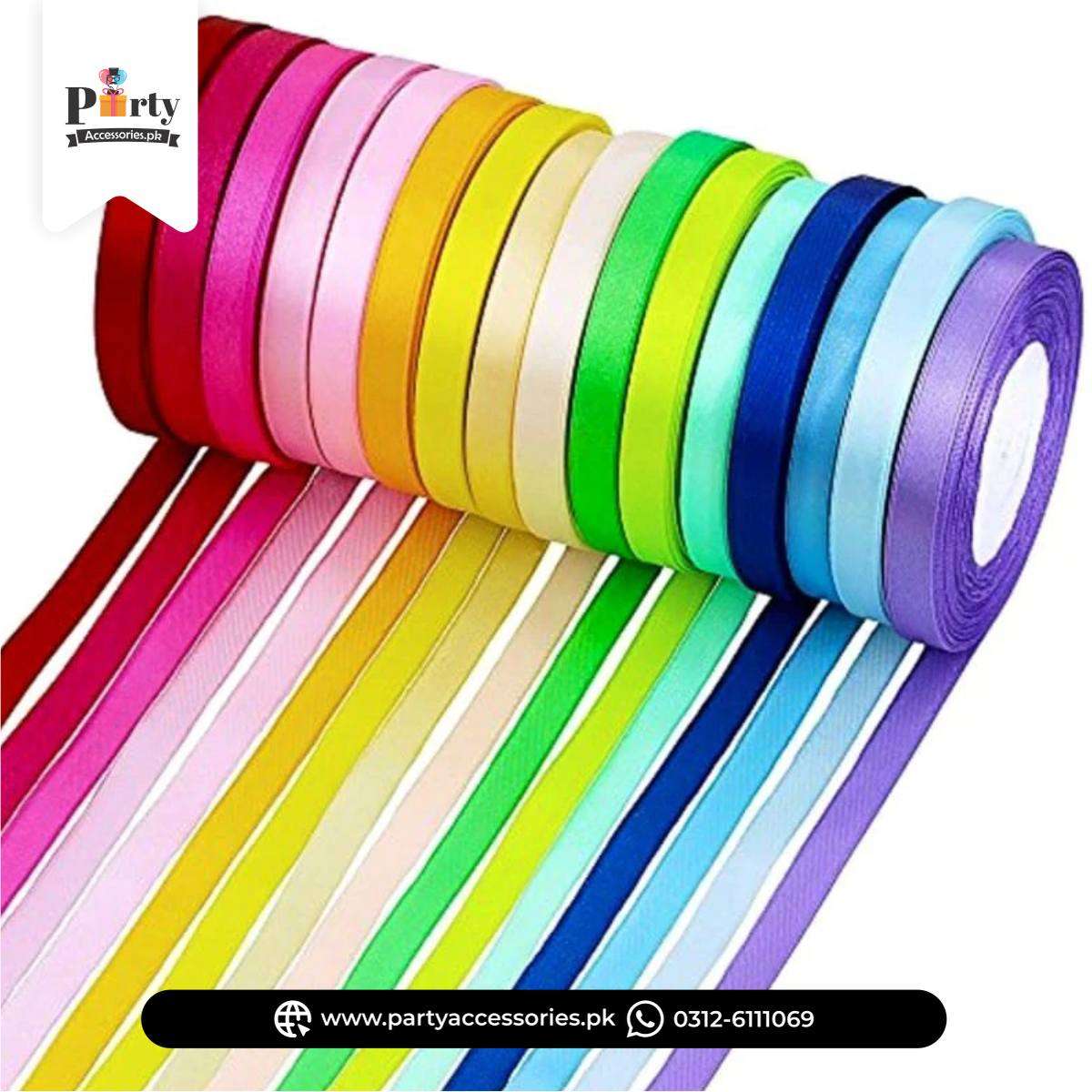 1/2" (0.5inch) Satin Ribbon Roll for Gift Wrapping, Crafts & Party Decoration