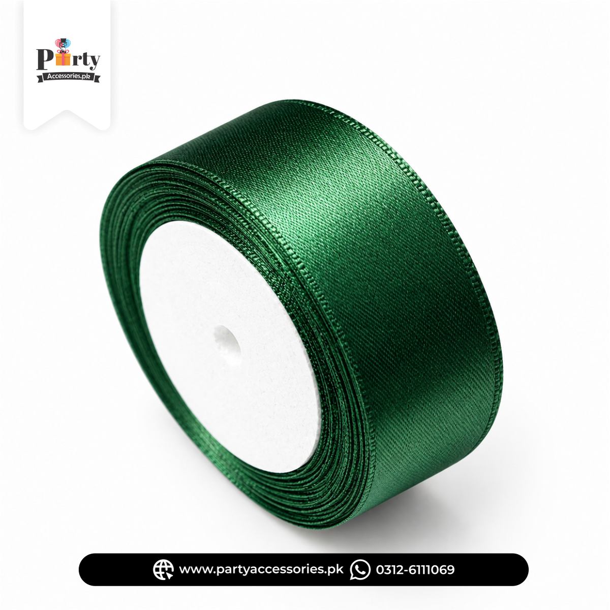 1-1/2" (1.5 Inch) Satin Ribbon Roll for Birthday, Baby Shower & Gift Decoration