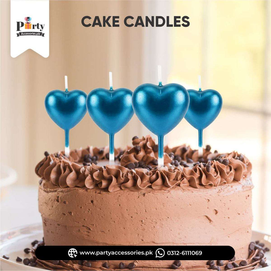 Blue Color heart shape candles 
