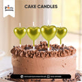 Golden heart shape candles