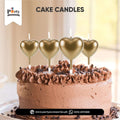 Cake topper Candles in heart shape | Pack of 4