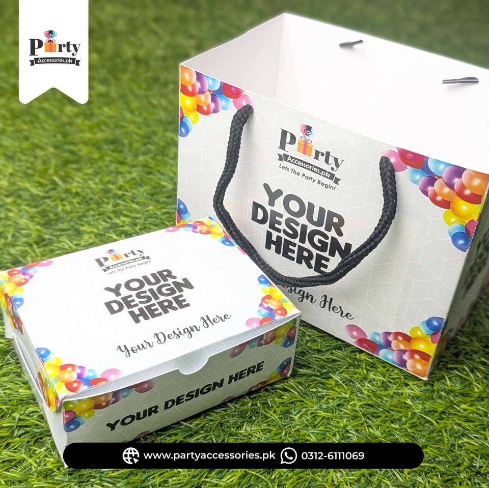 Personalized Mithai Boxes with Carry Bags
