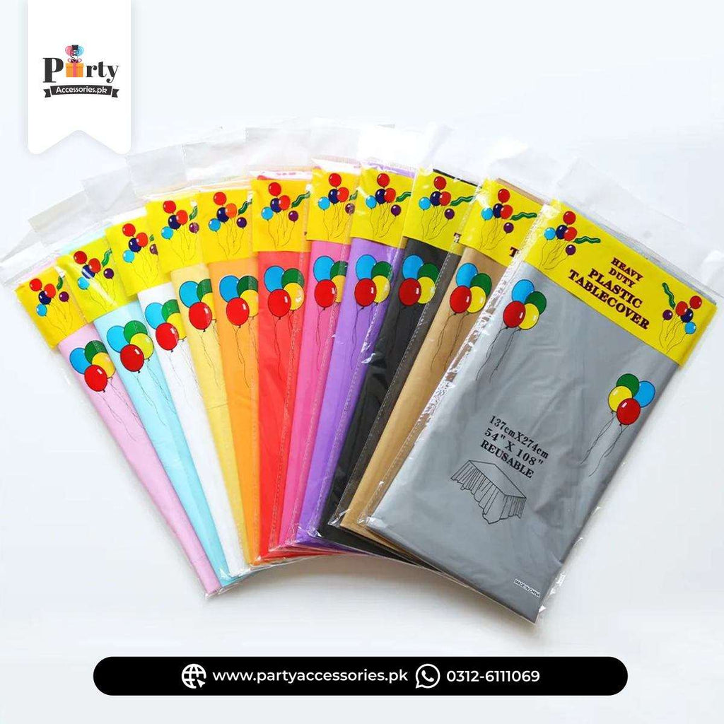 Plastic Table Cover – Decorative Party Table Sheet