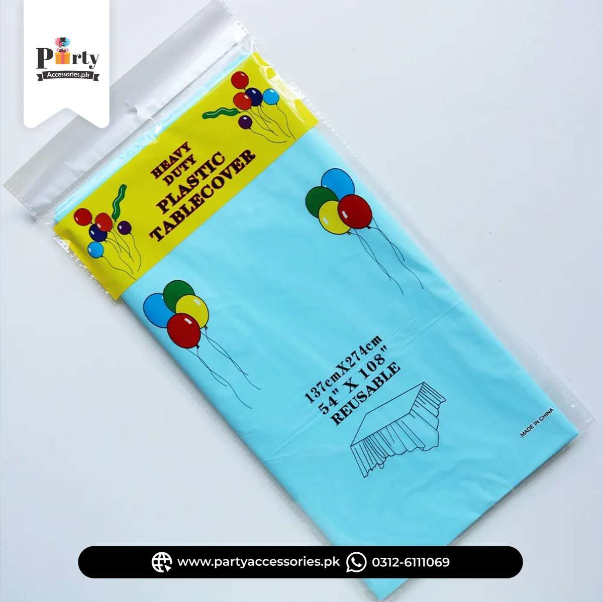 Plastic Table Cover – Decorative Party Table Sheet
