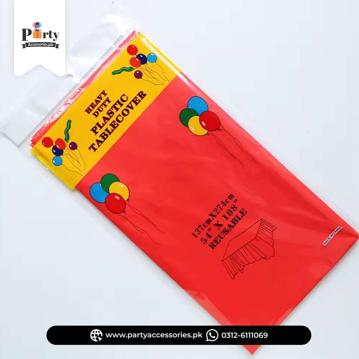 Plastic Table Cover – Decorative Party Table Sheet