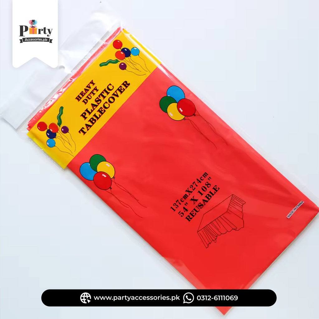 Plastic Table Cover – Decorative Party Table Sheet