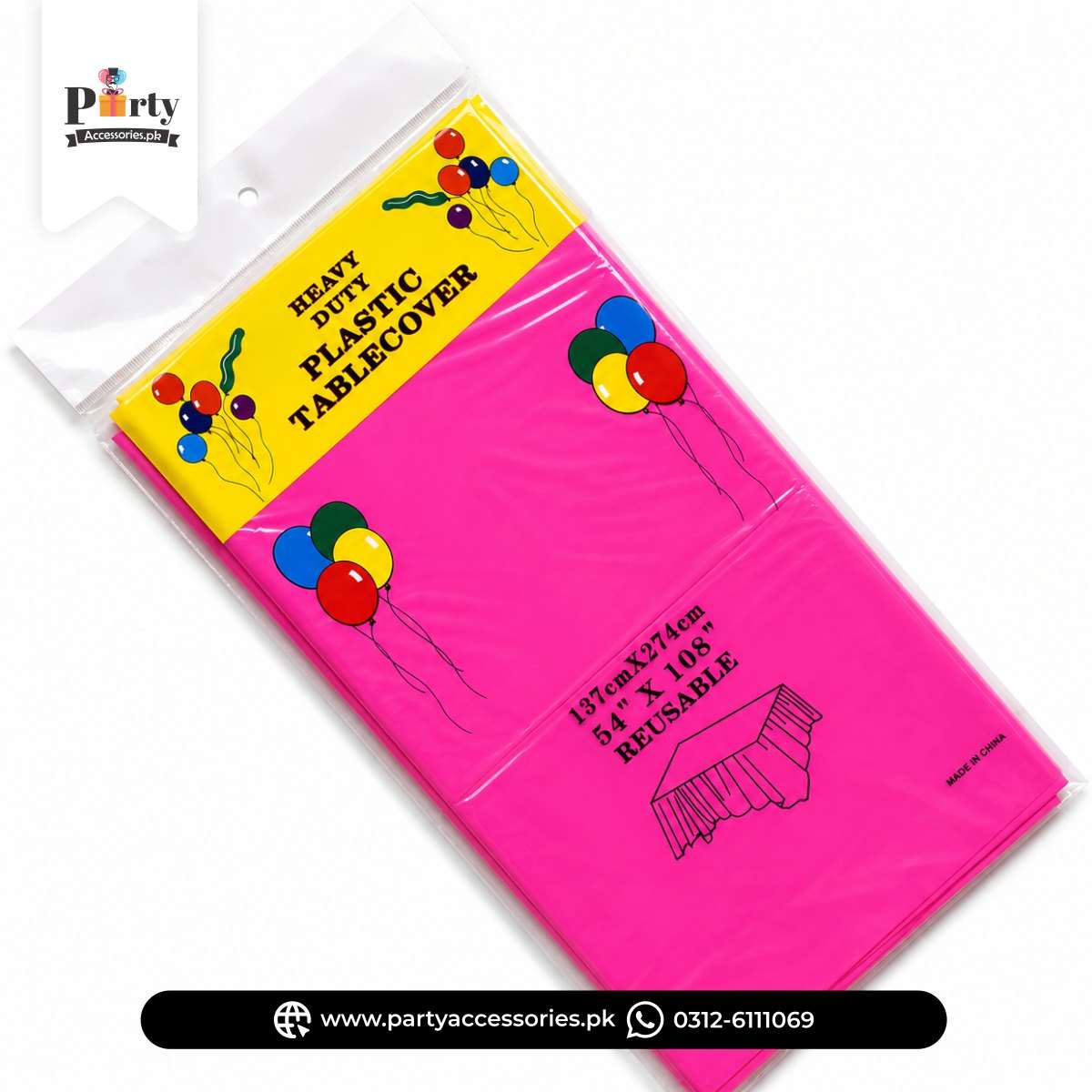 Plastic Table Cover – Decorative Party Table Sheet