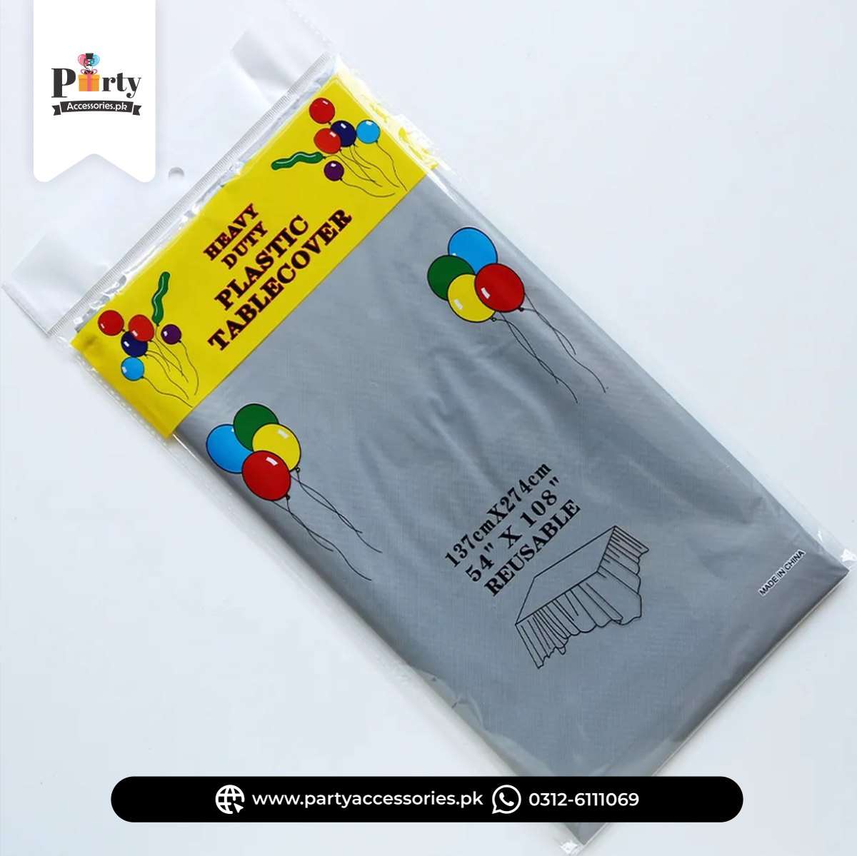 Plastic Table Cover – Decorative Party Table Sheet