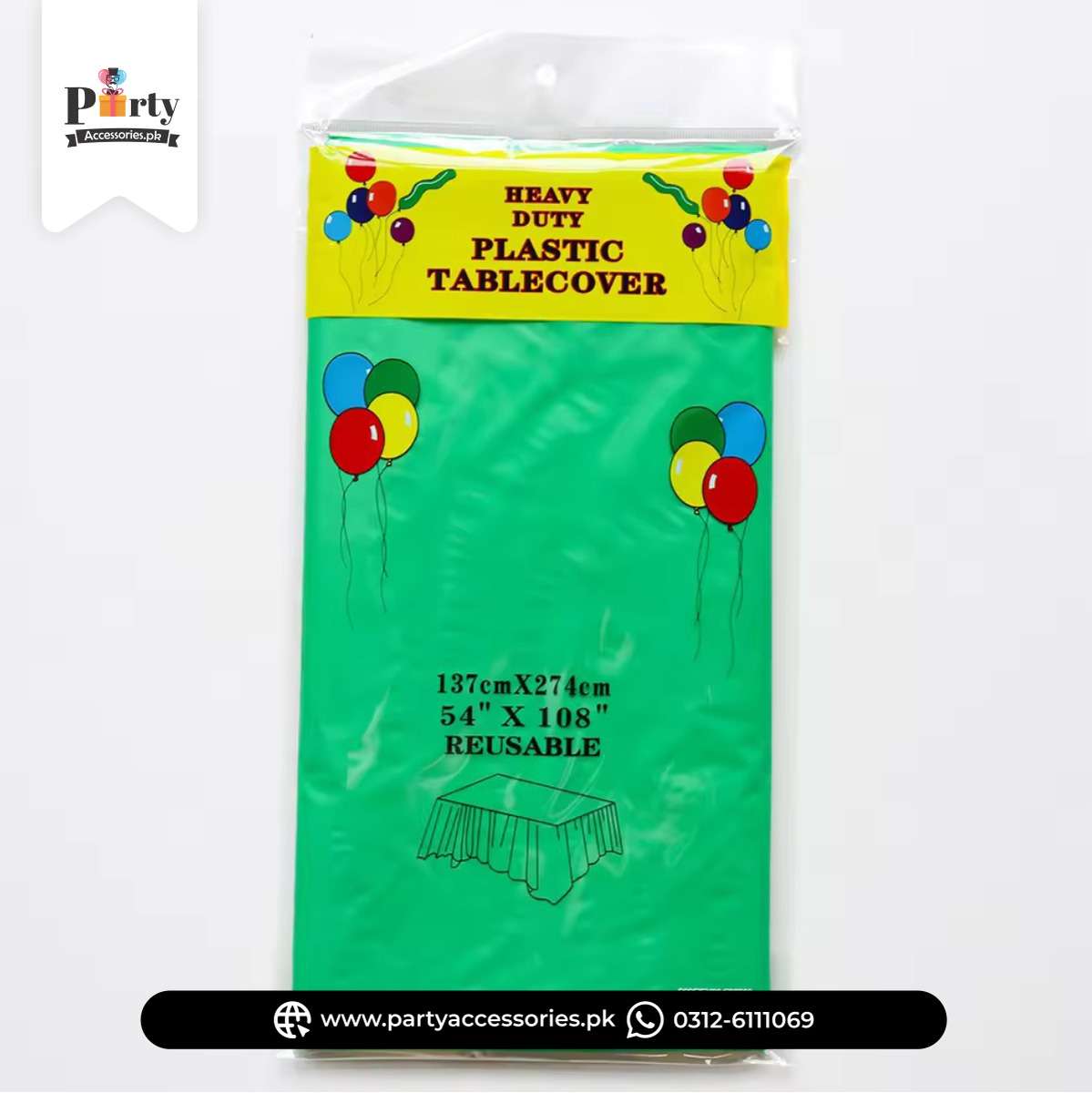 Plastic Table Cover – Decorative Party Table Sheet
