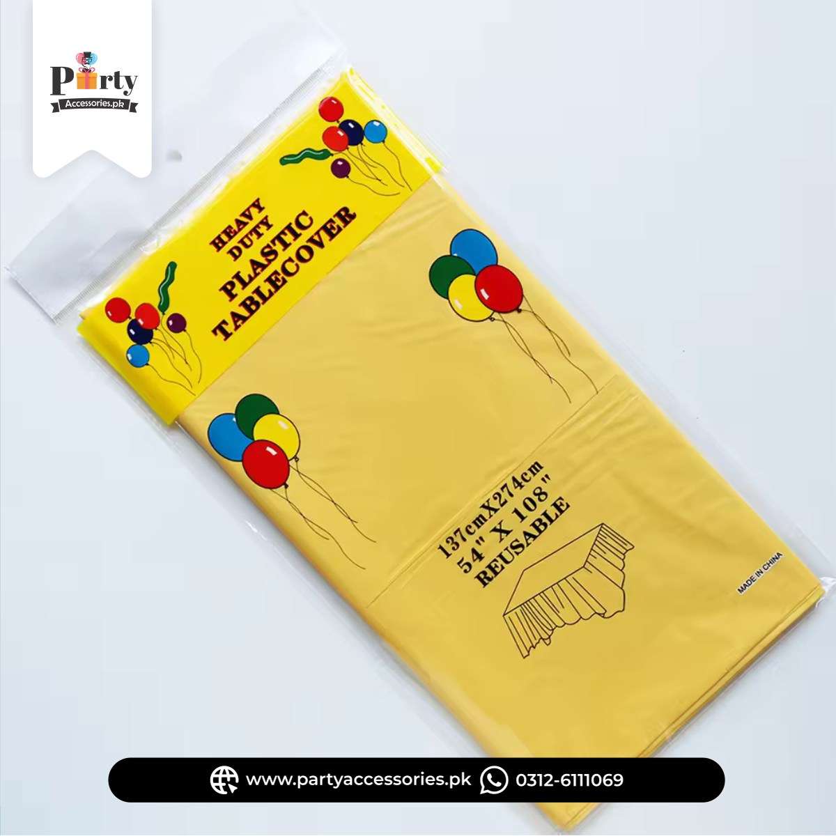 Plastic Table Cover – Decorative Party Table Sheet