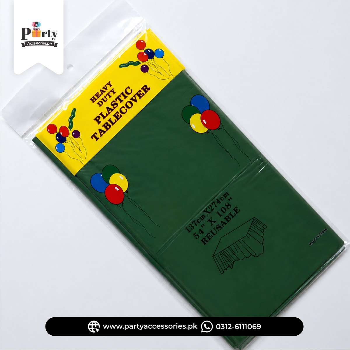 Plastic Table Cover – Decorative Party Table Sheet
