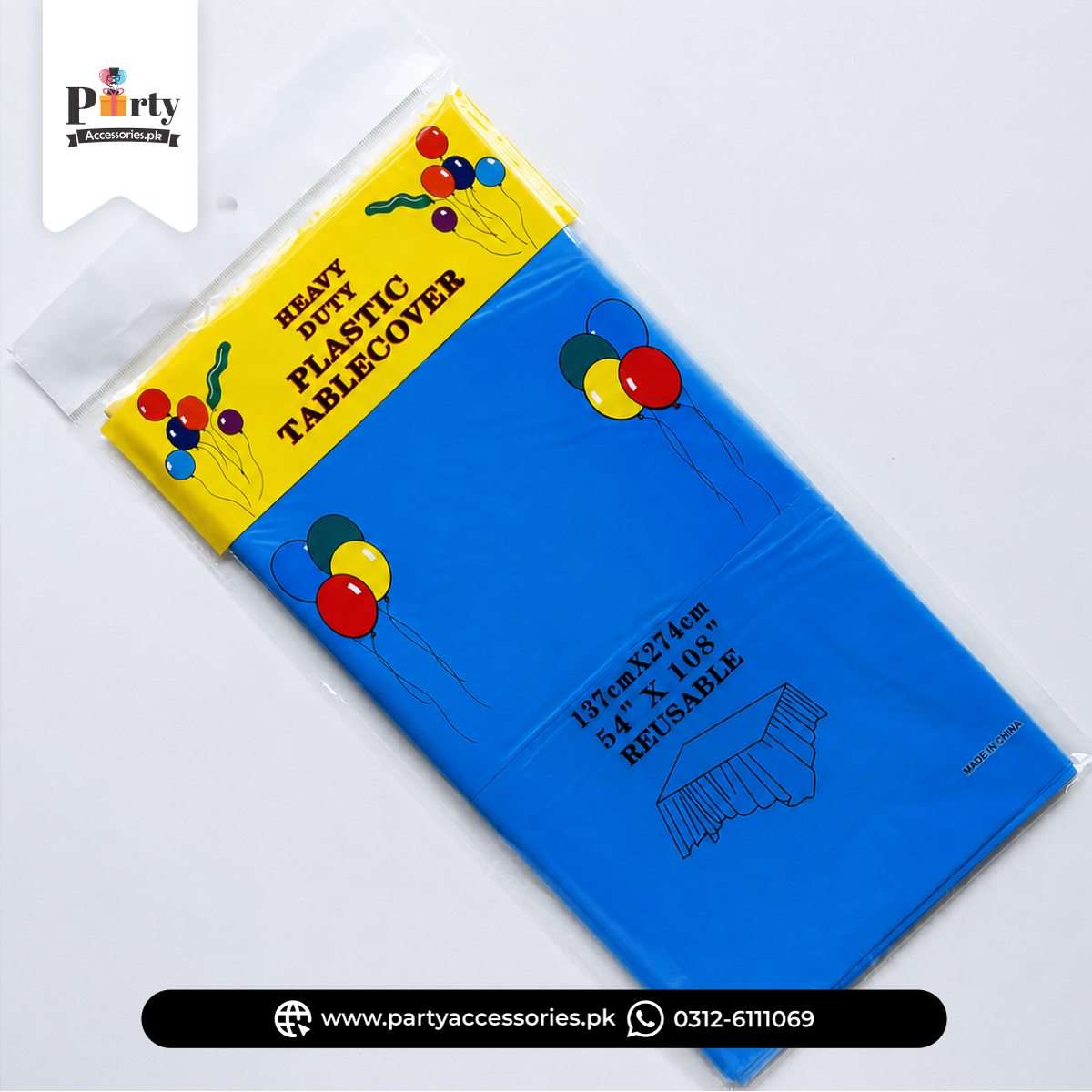 Plastic Table Cover – Decorative Party Table Sheet
