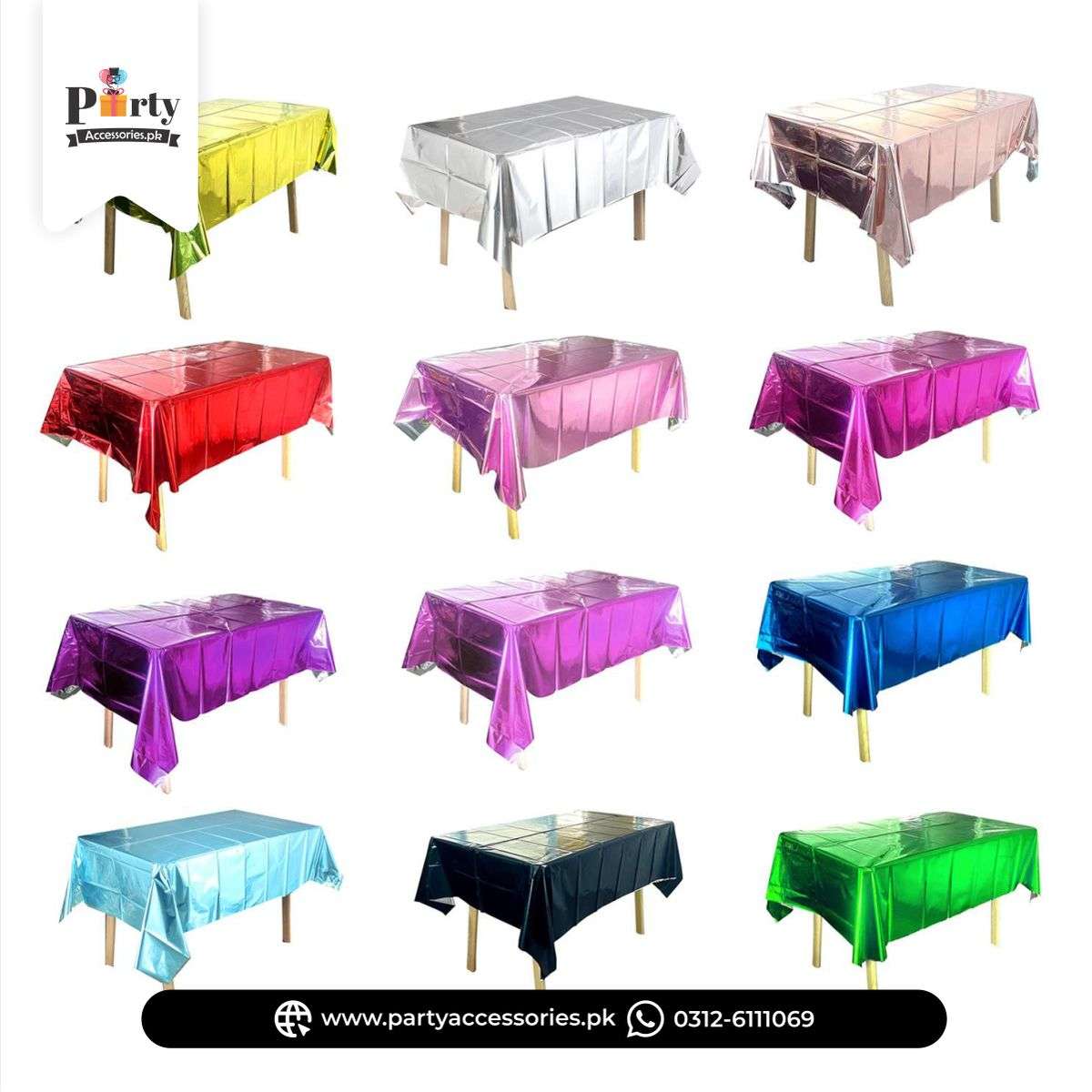 Plain Foil Table Top Sheets – Decorative Party Table Covers