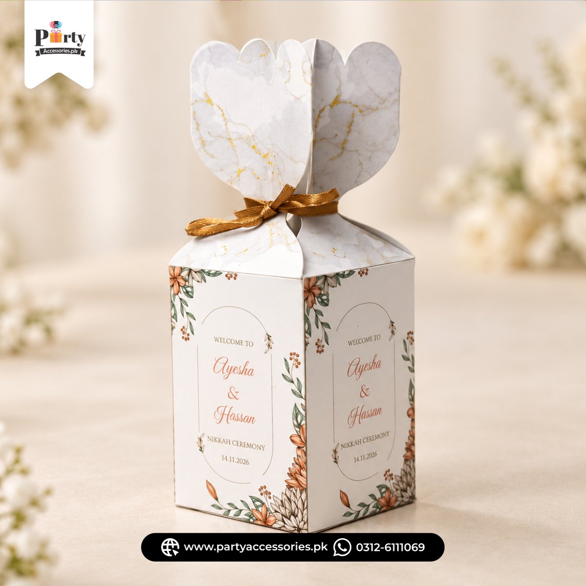 bid box candy style for wedding favors
