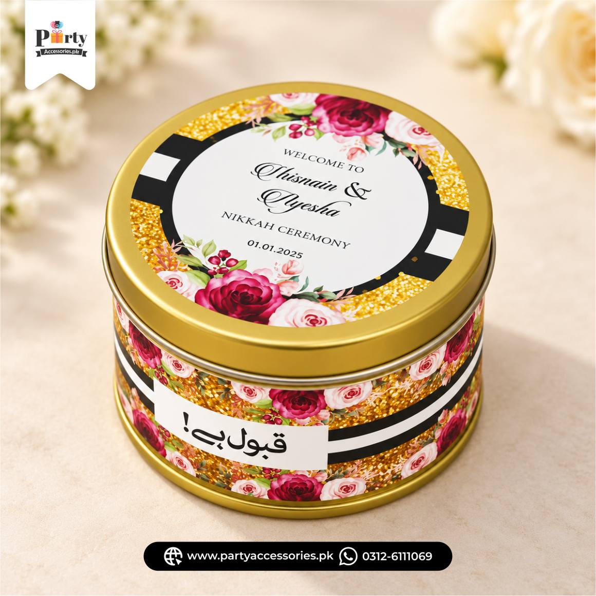 Nikkah Ceremony customized tin boxes
