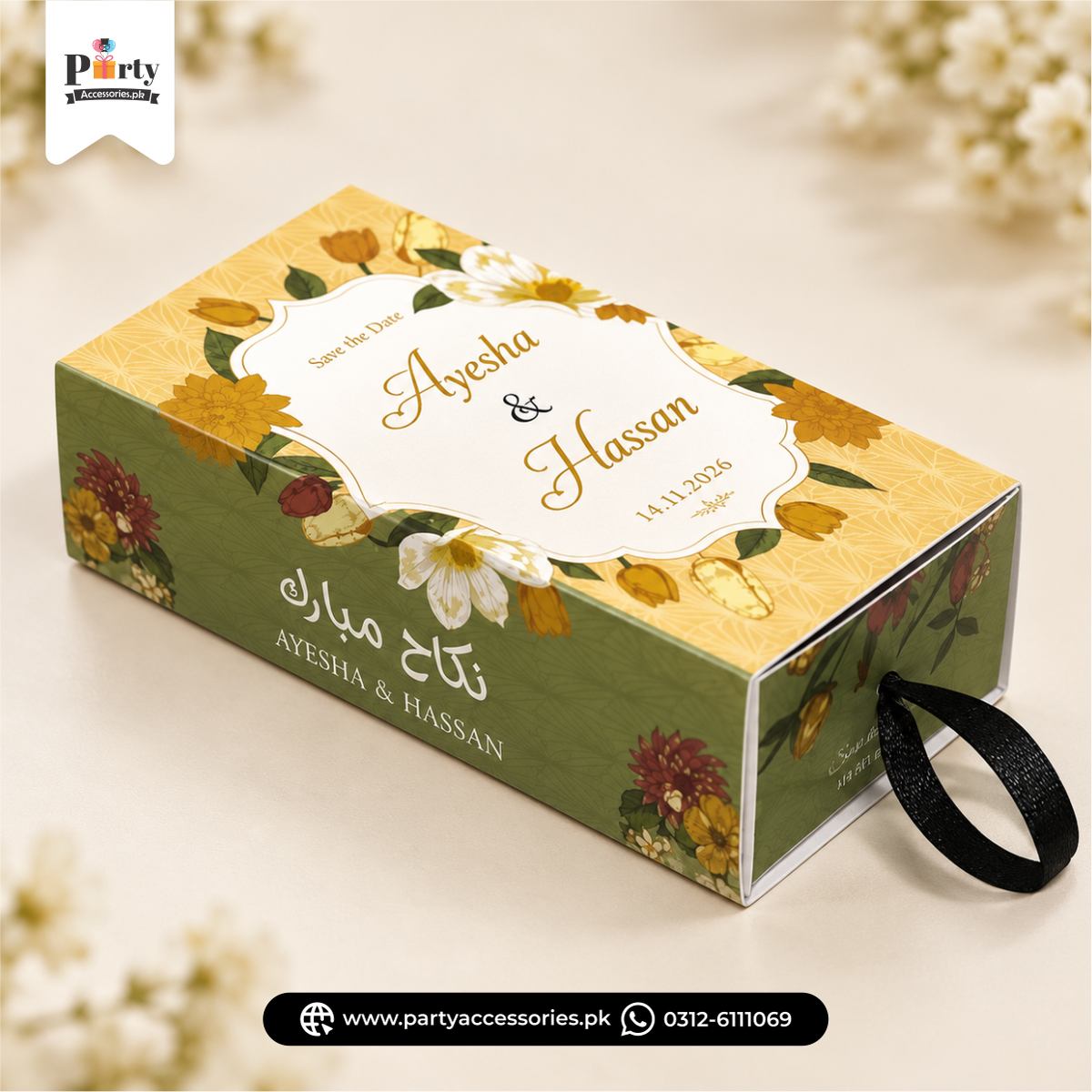 wedding nikah bid distribution box