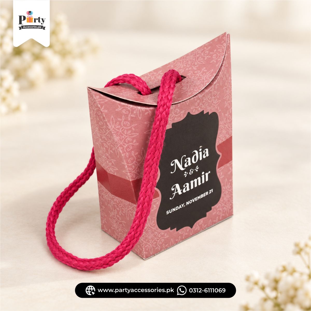 Bid Box wedding favors | Customized bidh distribution box i