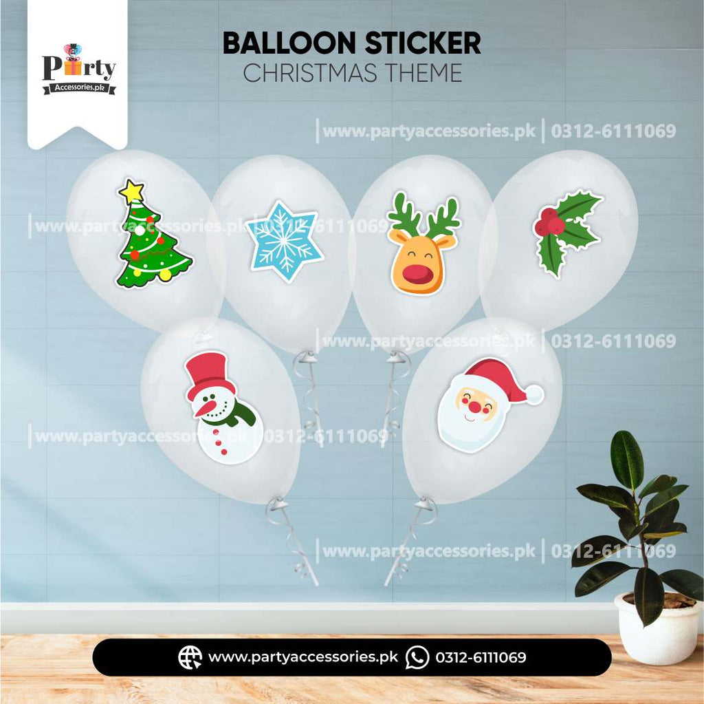 Christmas Transparent Balloons with Stickers 