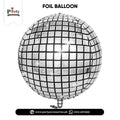Disco Ball Foil Balloon – Silver Party Decoration for Events & Celebrations