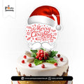Merry Christmas Cake Topper – Festive Holiday Card Topper for Cake Decoration