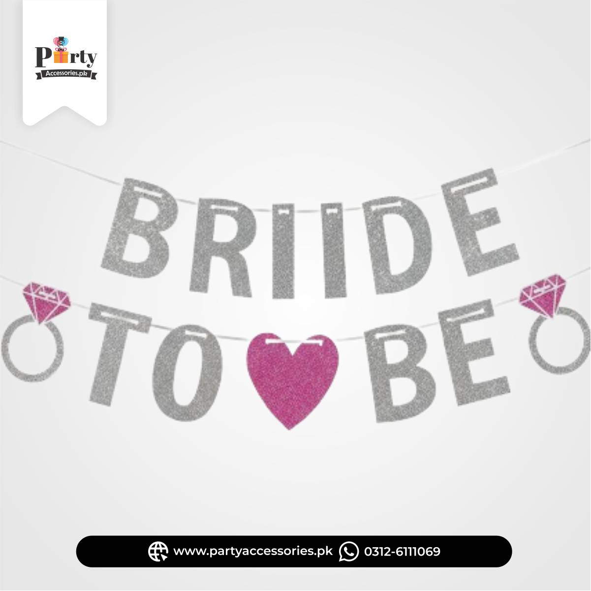 Bride To Be Glitter Banner – Perfect Bachelorette Party Decoration