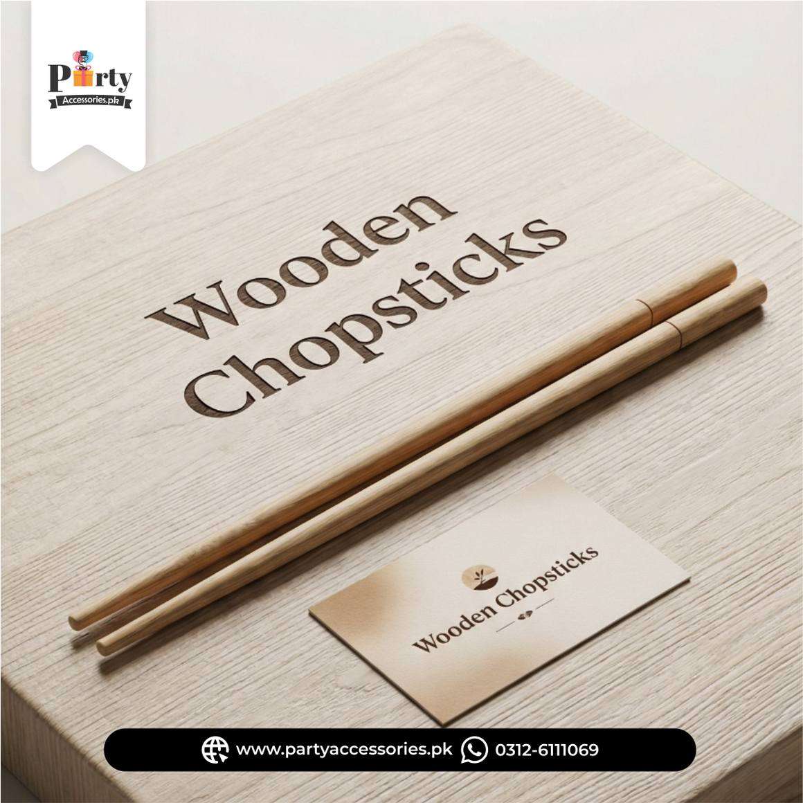 Premium Wooden Chopsticks – Lightweight & Easy Grip