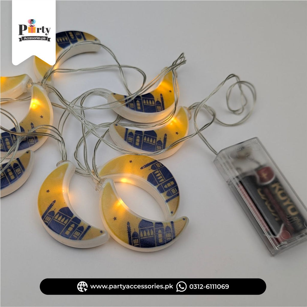 Ramadan Crescent Moon LED String Battery Operated Lights