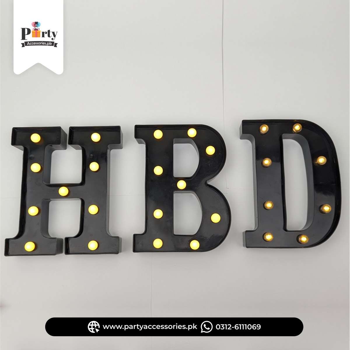 HBD LED letters | Marquee LED Alphabets HBD light up letters