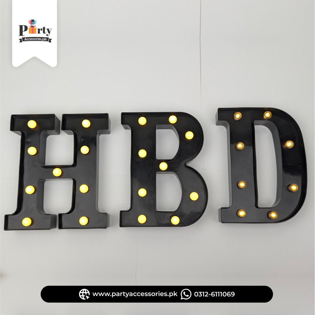 HBD LED letters | Marquee LED Alphabets HBD light up letters