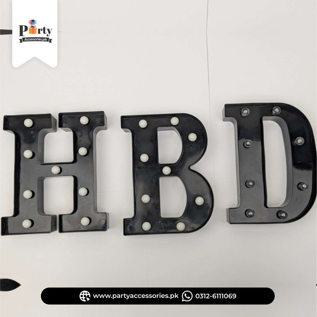 HBD LED letters | Marquee LED Alphabets HBD light up letters