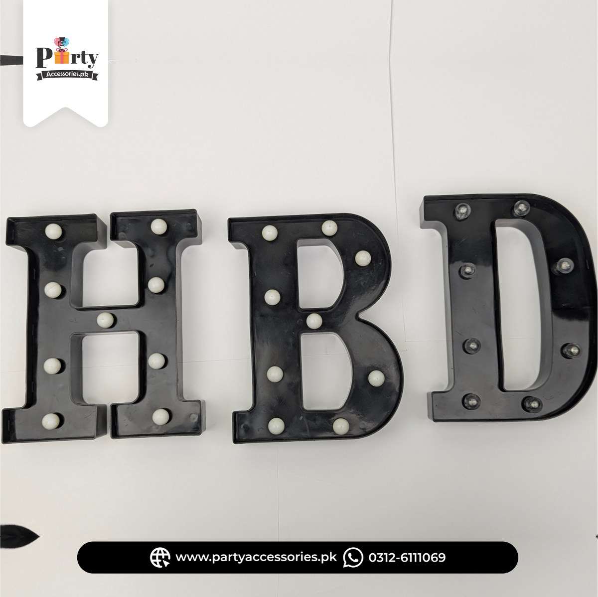 HBD LED letters | Marquee LED Alphabets HBD light up letters
