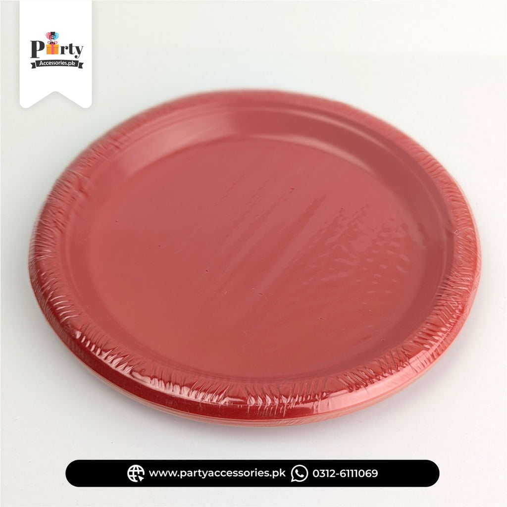 Plain Color Disposable Plastic Plates – Stylish Party Essentials