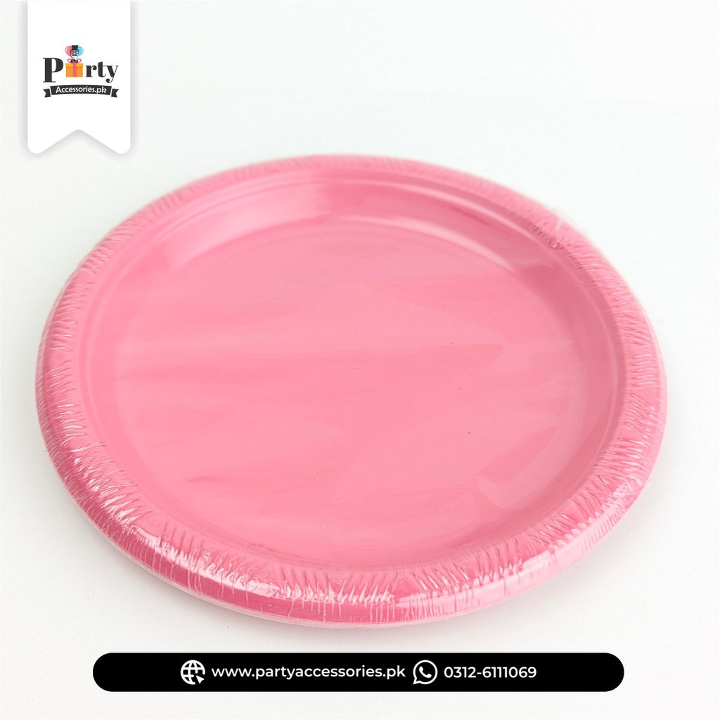 Plain Color Disposable Plastic Plates – Stylish Party Essentials
