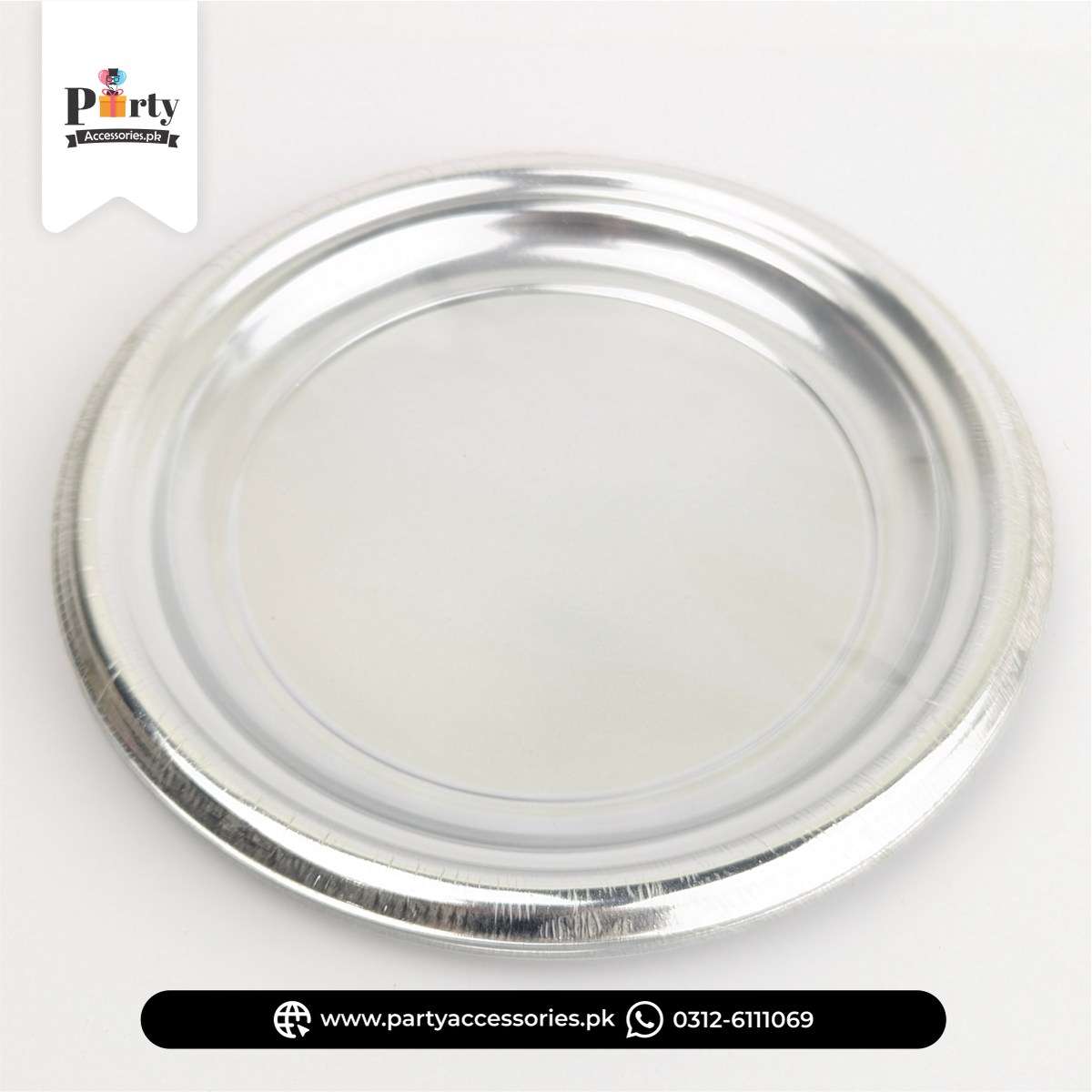 Plain Color Disposable Plastic Plates – Stylish Party Essentials (Pack of 10)