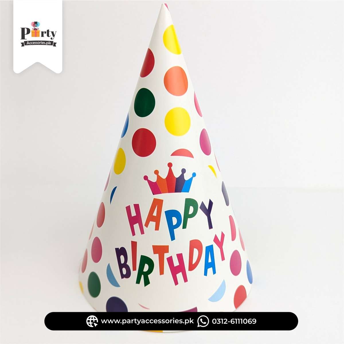 Happy Birthday Celebration Cone Caps