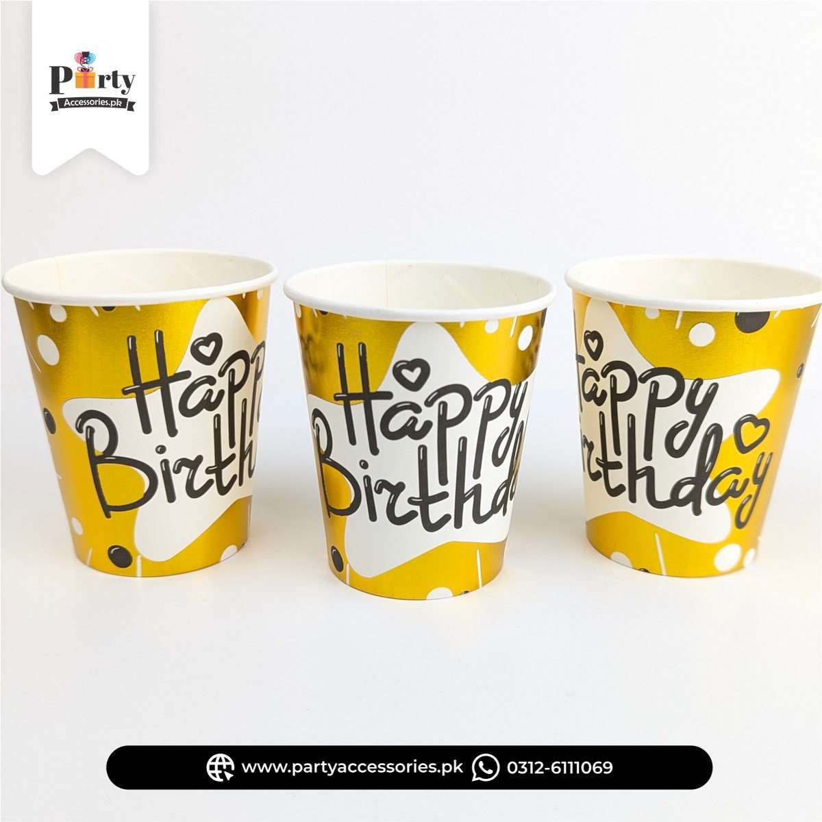 Happy Birthday Theme Disposable Paper Cups