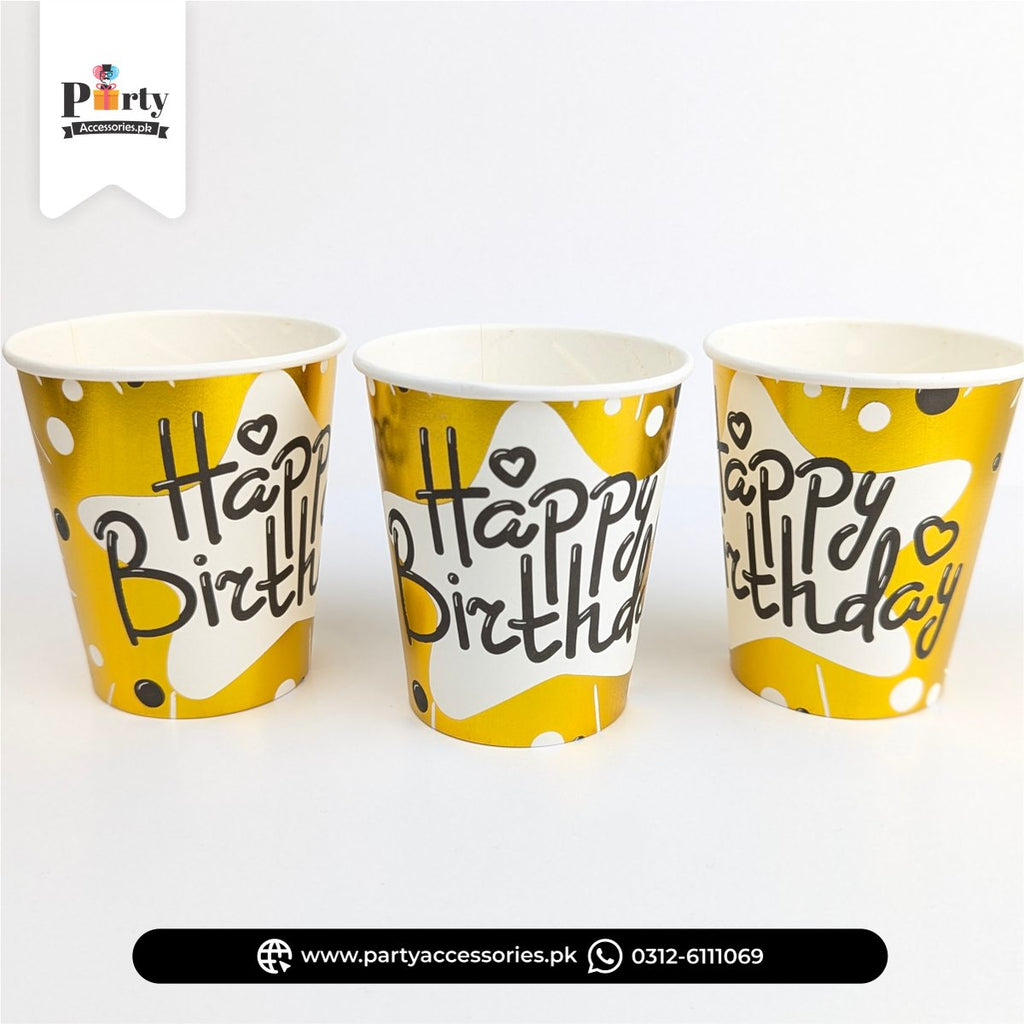 Happy Birthday Theme Disposable Paper Cups