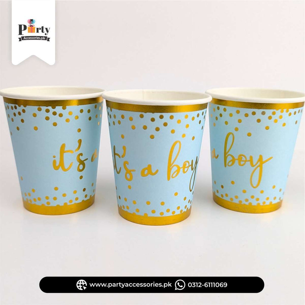 It's a boy printed cups
