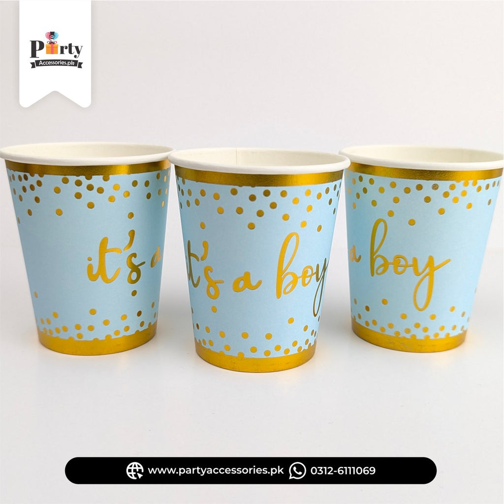 It's a boy printed cups