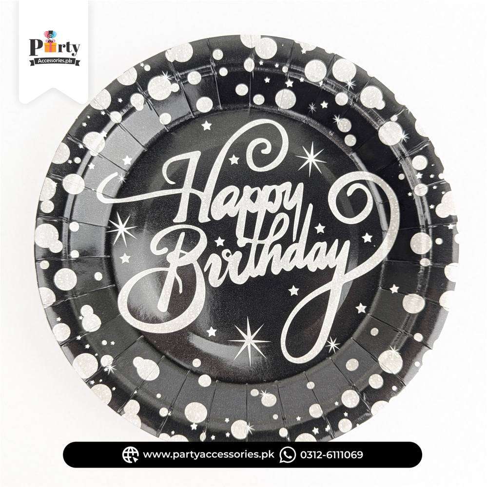 Happy birthday printed disposable plates